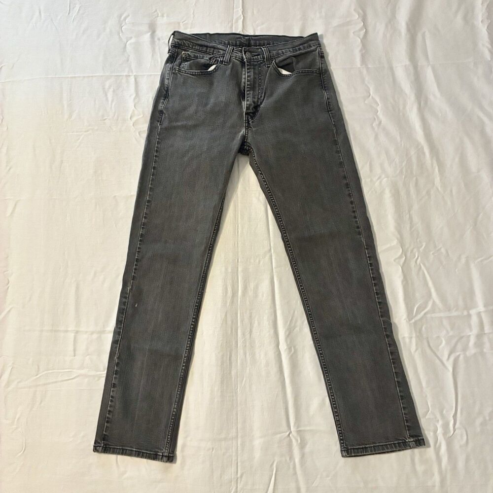 Levi’s 505 Straight Jeans Men’s 32x32 (29x29) Gray Denim Stretch Slim